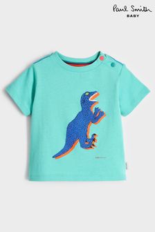 Tricou cu model dinozaur pentru băieți Paul Smith Bebeluși Verde (C68733) | 267 LEI