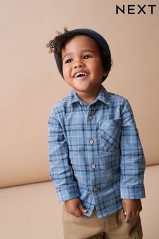 藍色 - 方格圖案燈芯絨長袖襯衫 (3個月至7歲) (C69034) | NT$620 - NT$710