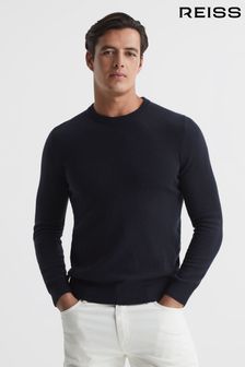 Reiss Navy Monarch Crew Neck 100% Cashmere Jumper (C69086) | €316