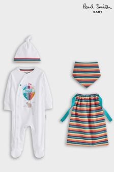 Paul Smith Baby Boys Unisex Sleepsuit 'Born in 2023' Gift Set (C69097) | €78