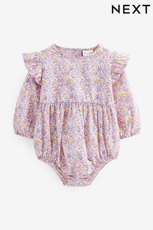 Pink Floral Woven Baby Bodysuit (C69108) | €16 - €18