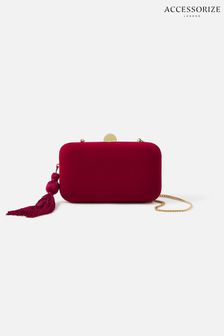 Accessorize Red Velvet Hardcase Clutch Bag (C69208) | 54 €