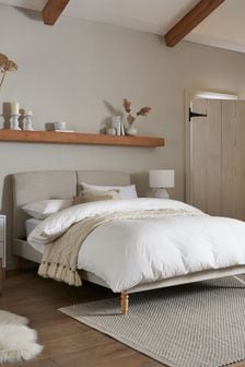 Tweedy Plain Light Natural Hove Upholstered Bed Frame (C69362) | €460 - €725