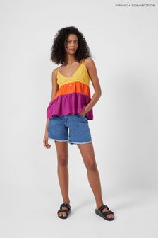 French Connection Purple Adira Birch Tiered Strappy Top (C69457) | €31