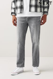Grey Straight Fit Authentic Stretch Jeans (C69868) | kr347