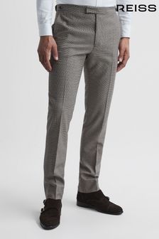 Reiss Brown Chewton Wool Puppytooth Mixer Trousers (C69963) | 288 €