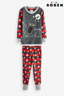 Boden Grey Snug Glow-In-The-Dark Halloween Pyjamas (C70056) | €35 - €39