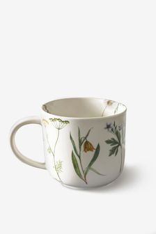 Kew Gardens Cream Wild Bloom Floral White Mug (C70161) | $18