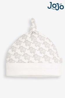 JoJo Maman Bébé Grey Little Elephant Cotton Baby Hat (C70386) | 25 QAR