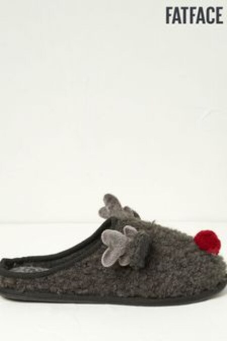 FatFace Grey Stanley Stag Slippers (C70394) | €17.50