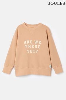 Joules Sundaze Brown Crew Neck Slogan Sweatshirt (C70490) | €27 - €32