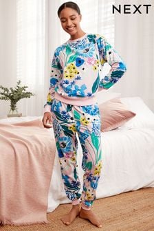 Roz floral - Next pijamale confortabile foarte moi (C70659) | 205 LEI