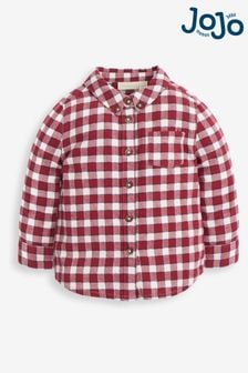 JoJo Maman Bébé Burgundy Gingham Shirt (C70741) | 120 zł