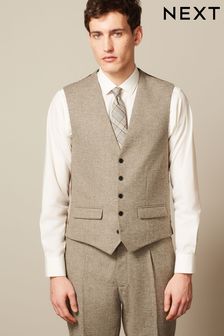 Natural Italian Wool Blend Undyed Suit Waistcoat (C70767) | €37
