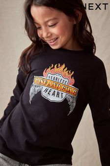 Fearless Stud Graphic Long Sleeve T-Shirt (3-16yrs)