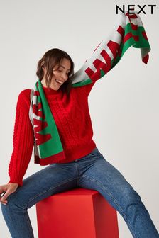 Wales Football Knitted Scarf (C70844) | $40