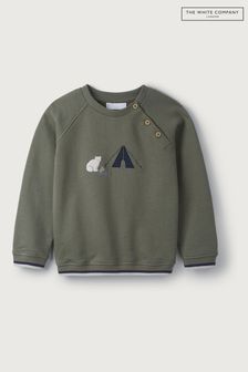 The White Company Green Bear Motif Sweatshirt (C71021) | $46