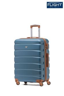 Flight Knight Blue/Tan Medium Hardcase Lightweight Check In Suitcase With 4 Wheels (C71071) | €85