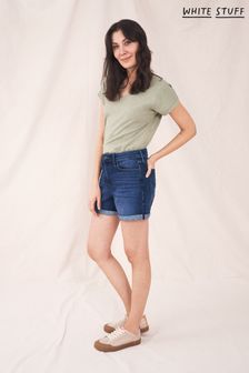 White Stuff Denim Blue Sadie Boyfriend Shorts (C71100) | MYR 251