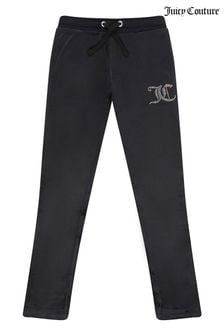Negro - Pantalones de chándal boot-cut de velour con strass de Juicy Couture (C71146) | 92 € - 110 €