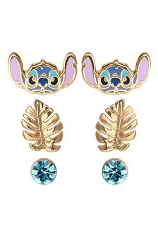 Peers Hardy Disney Lilo & Stitch Gold Tone Coloured 3 Piece Earring Set (C71386) | €25