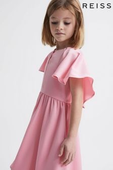 Reiss Pink Maisie Senior Satin Midi Dress (C71541) | OMR63