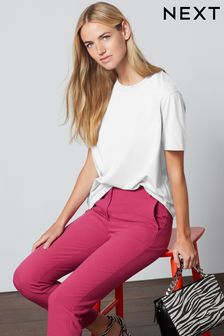Bílá - Elegantní tričko s krátkým rukávem (C71599) | 280 Kč