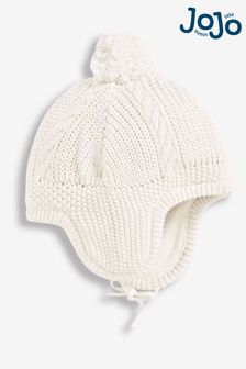 JoJo Maman Bébé Cream Cosy Cable Knitted Hat (C71877) | €24