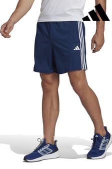 adidas Blue Train Essentials Piqué 3-Stripes Training Shorts (C71879) | SGD 45