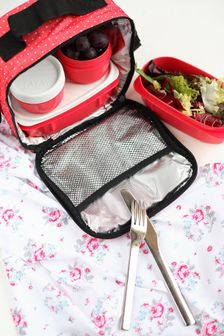 Tatay Pink Urban Food Casual Dots Lunch Bag (C72187) | $30