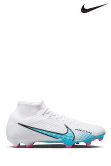 Nike White/Black Zoom Mercurial Superfly 9 Firm Ground Football Boots (C72193) | €111