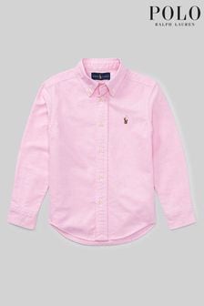 Розовый - Оксфордская рубашка для мальчиков с логотипом Polo Ralph Lauren (C72219) | €47 - €49