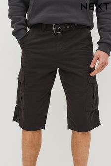 Länger geschnittene Cargo-Shorts mit Gürtel (C72256) | 24 €