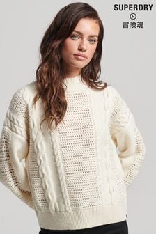 Superdry New Chalk Studios Cable Knit Jumper (C72296) | €50