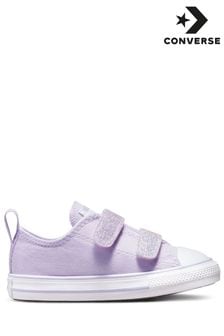 Converse Lilac Purple Shine 2V Easy On Infant Trainers (C72602) | $61