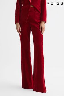 Reiss Red Bree Velvet Trousers (C72642) | €285