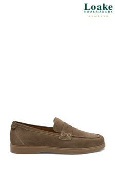 Loake Flint Suede Saddle Brown Loafers