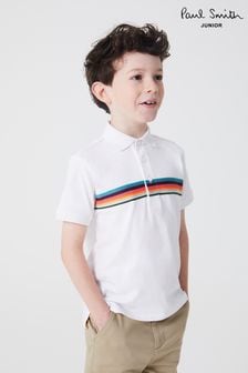 Paul Smith Junior Boys 'Artist Stripe' Polo Shirt (C72690) | $99
