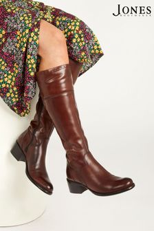 Jones Bootmaker Slim Fit Rachel Rider Brown Boots (C72818) | $328