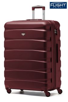 Бордовый - Большой легкий чемодан в клетку на 4 колесиках Flight Knight (C72868) | €106