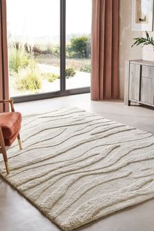 Natural Soft Waves High Low Shaggy Tufted Rug (C72922) | €86 - €378
