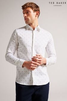 Ted Baker Kyme White Long Sleeve Ditsy Floral Shirt (C73190) | 121 €