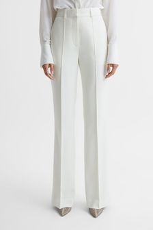 Reiss White Taite Petite Flared Tuxedo Trousers (C73248) | €244