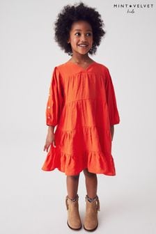 Orange - Mint Velvet Wickelkleid mit Stufendesign (C73302) | 27 € - 29 €