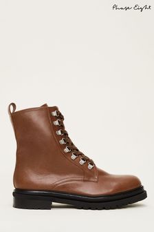 Phase Eight Meladie Brown Leather Boots (C73494) | 200 €
