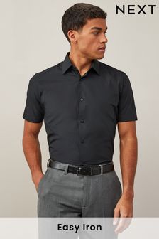 Schwarz - Regular Fit, kurzärmelig - Pflegeleichtes Hemd (C73559) | 23 €