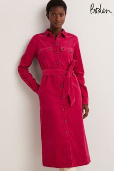 Boden Midi-Hemdkleid aus Cord, Pink (C73600) | 175 €