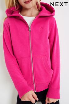 Hot Pink Regular Hoodie Zip Through Hoodie (3-16yrs) (C74107) | $21 - $28