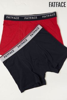 Fat Face Red Plain Boxers 2 Pack (C74185) | $32