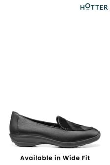 Hotter Wide Fit Faith II Black Slip-On Shoes (C74368) | €63